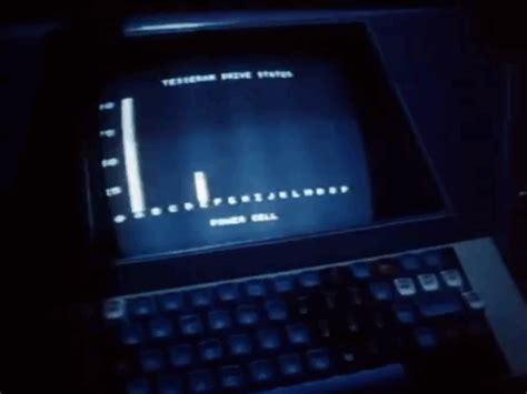 an old computer screen with the words test on it in front of a dark background