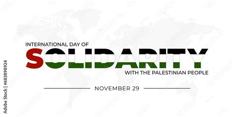 International Day of Solidarity with the Palestinian People Vector ...