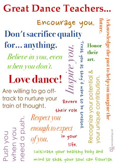 Dance Teacher Quotes Inspirational. QuotesGram