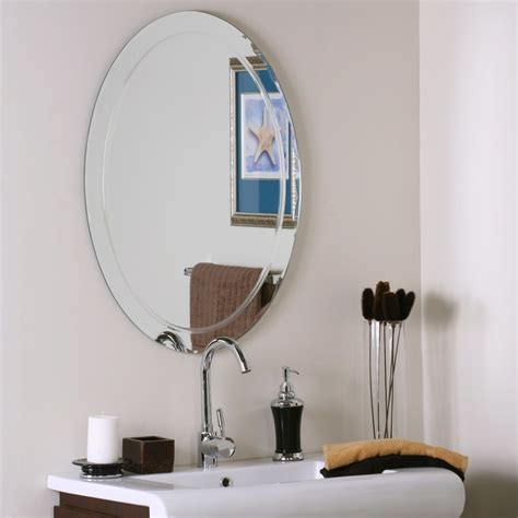 Decor Wonderland 23.6-in Oval Frameless Bathroom Mirror at Lowes.com