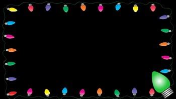 Christmas Lights PowerPoint Template by Teaching with a Louisiana Twist