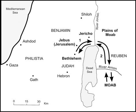 Map 52 Ruth's journey to Bethlehem