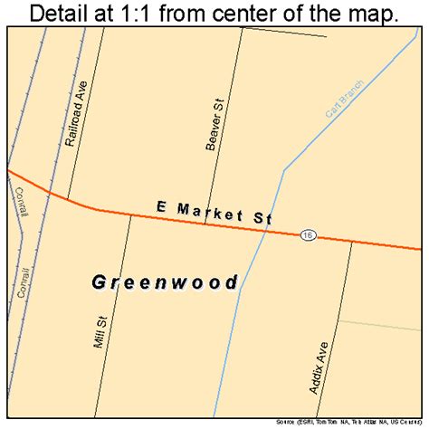 Greenwood Delaware Street Map 1031560