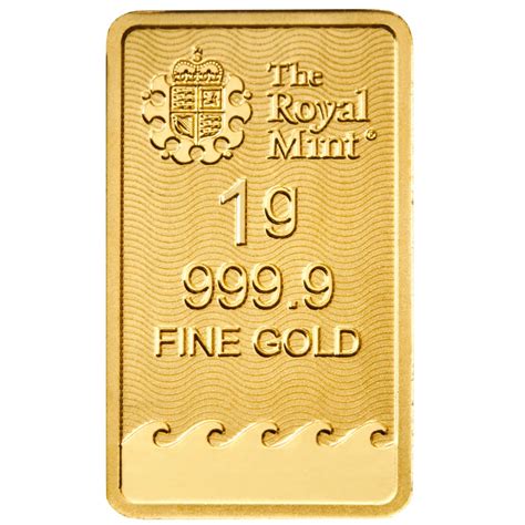 1 Gram Minted Gold Bar Britannia - The Royal Mint - AU Bullion Canada