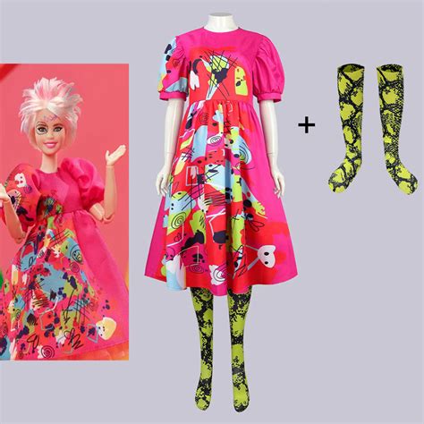 Women and Kids Barbie Costumes Weird Barbie Halloween Cosplay Dress wi ...