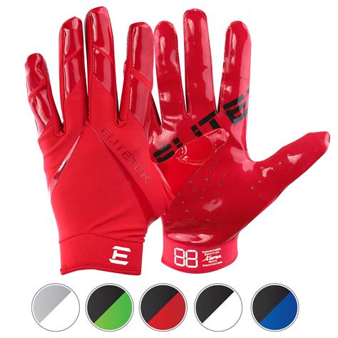 EliteTek RG-14 Football Gloves (Red, Adult XL) - Walmart.com - Walmart.com