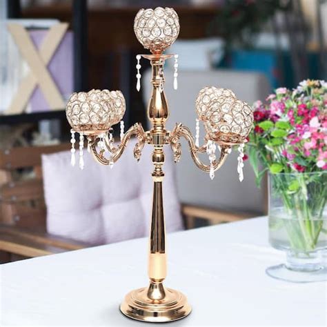 Gold Candelabra Wedding Centerpieces