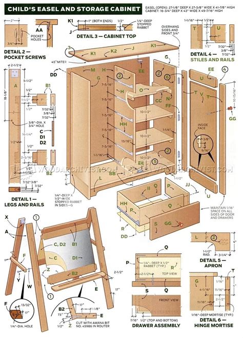 #1129 Storage Cabinet Plans - Furniture Plans | Cabinet plans, Woodworking plans, Furniture plans