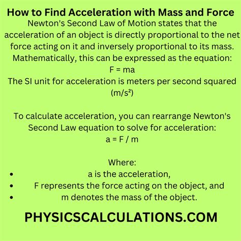 How to Find Acceleration with Mass and Force