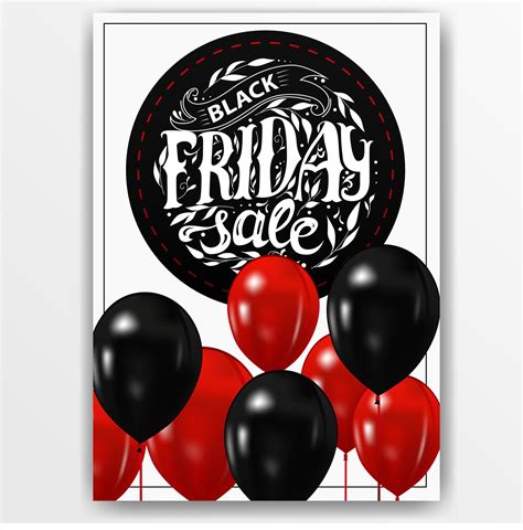 Black Friday Vertical Sign with Balloons 1268564 Vector Art at Vecteezy