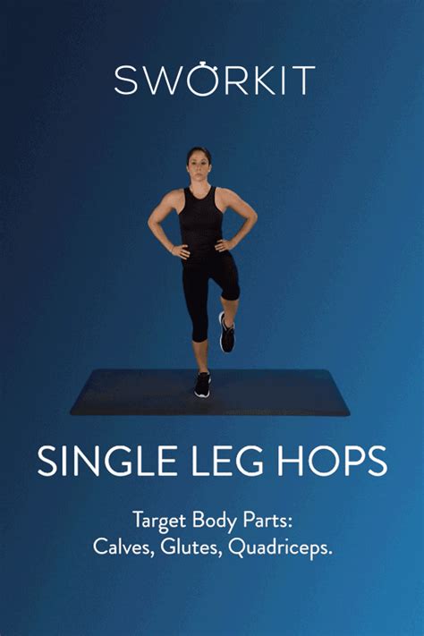 Single Leg Hop Exercise | Exercise, Workout apps, Sworkit