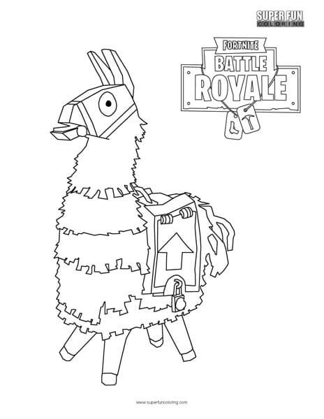 fortnite llama coloring page