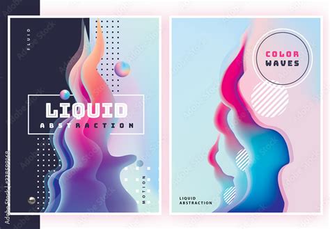 Liquid Abstract Poster Set Stock Template | Adobe Stock