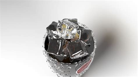 Glass of Pepsi With Ice Cubes 3D model | CGTrader