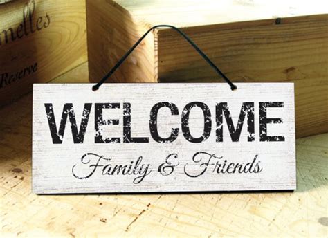 Welcome Family and Friends Sign. Door Sign. Welcome Sign. - Etsy