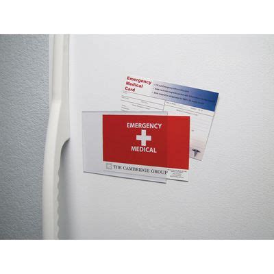 Emergency Information Magnet. File of Life Magnet. Fully customizable card front. | Emergency ...