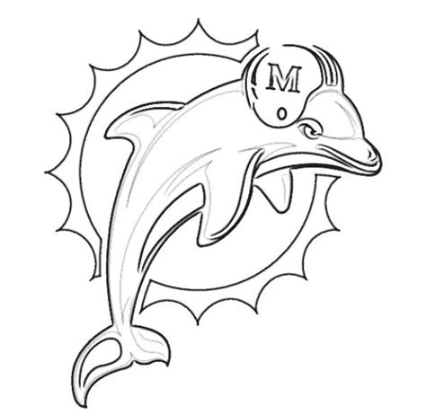 Miami Dolphins Logo Coloring Page Coloring Pages