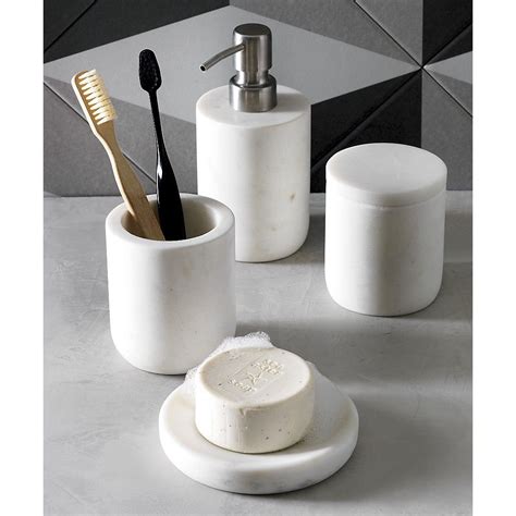 Marble Bath Accessories | CB2 | Marble bathroom accessories, Modern ...