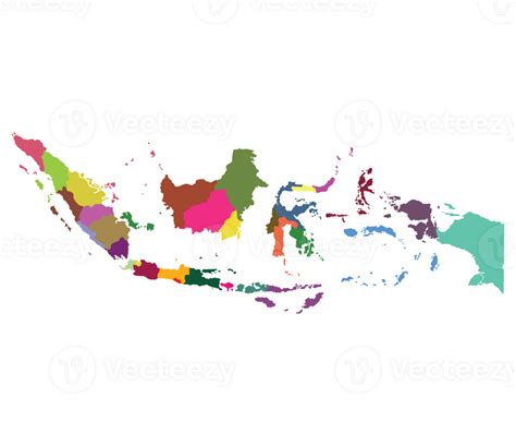 Indonesia map. Map of Indonesia in administrative provinces 36158838 PNG