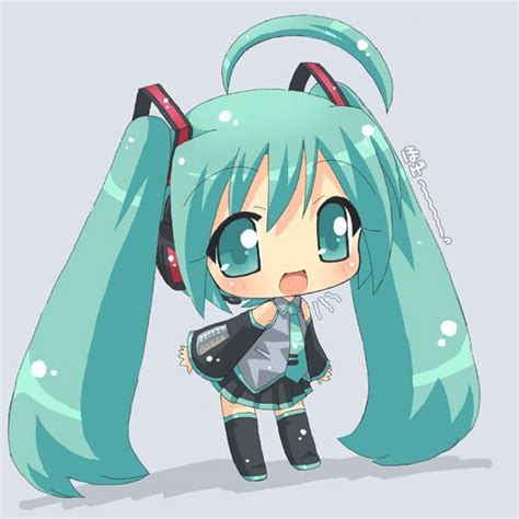 Hatsune Miku (chibi) | Miku hatsune chibi, Anime chibi, Chibi