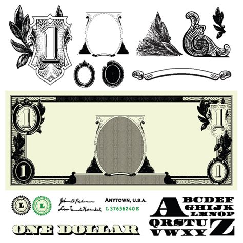 Set of Dollar design elements vecot 01 free download