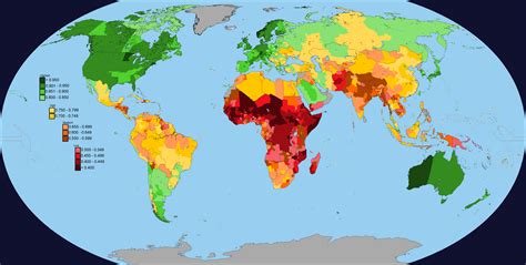 Subnational Human Development Index of the world in 2017 (improved ...