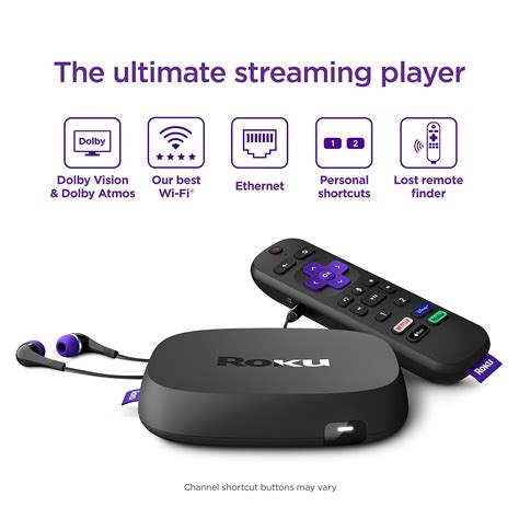 Roku Ultra | Streaming Device HD/4K/HDR/Dolby Vision with Dolby Atmos, Bluetooth Streaming, and ...