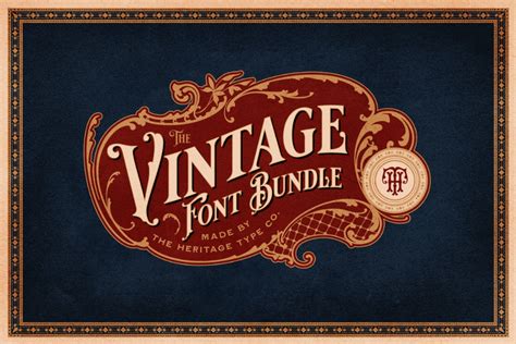 Vintage Font Bundle | Vintage fonts, Font bundles, Professional logo design