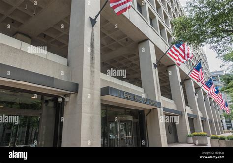 Federal Bureau of Investigation headquarters in Washington, DC. Sign ...