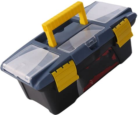 Tool Box Plastic Tool Box with Removable Tool Tray,Organizer and ...