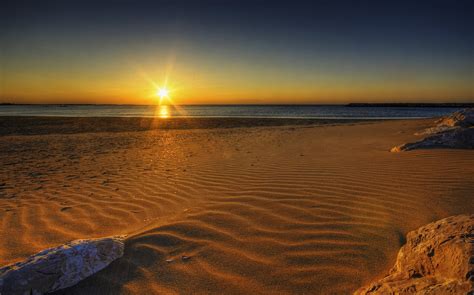 Beach Sunrise Desktop Wallpaper - WallpaperSafari