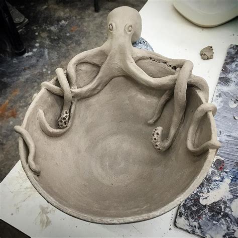 A little fun with clay #ceramics #art #octopus by bmi11er | octopode | Pinterest