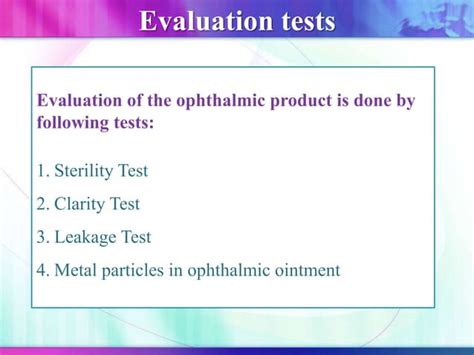 Ophthalmic dosage form: eye drops & ointment