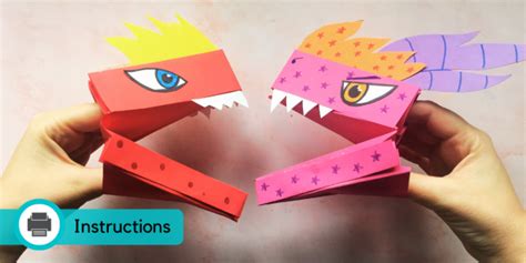 Dragon Puppet Craft Instructions | St George's Day Dragon