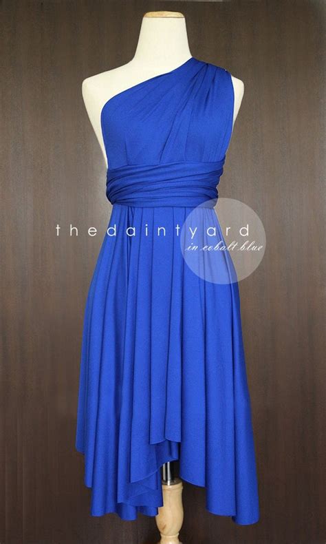 Cobalt Blue Bridesmaid Convertible Dress Infinity by thedaintyard