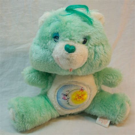 Kenner 1983 VINTAGE Care Bears GREEN BEDTIME BEAR 6" Plush STUFFED ...