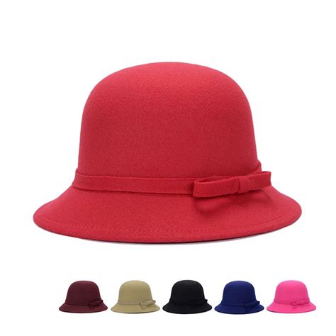 Aliexpress.com : Buy 2016 Vogue Ladies Women Girls Vintage Wool Felt Bowler Derby Trilby Bowknot ...