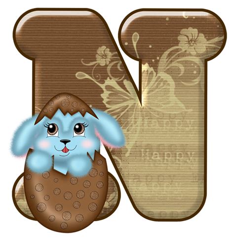 Letter N, Png, Easter Bunny, Collection, Alphabet, Initials