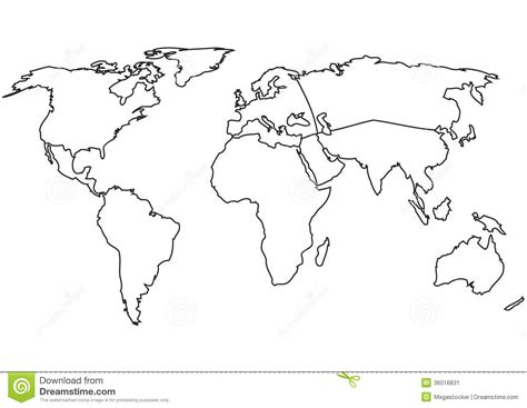 13 World Map Outline Vector Images - World Map Outline Continents, Free ...