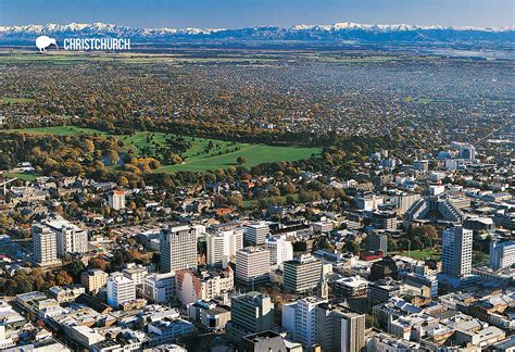 Christchurch Aerial - Small Postcard – Postcards NZ Ltd