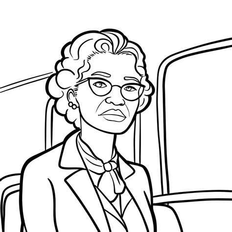 Rosa Parks coloring page - Busy Shark