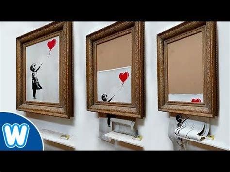 BANKSY's - Girl With Balloon Shredded at Auction - YouTube | Street art ...