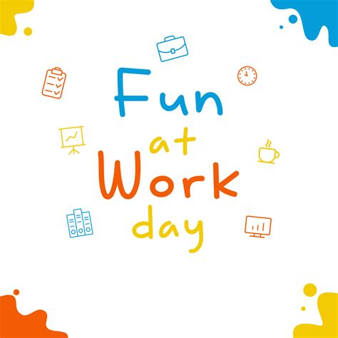 Fun at Work Day Illustration. Suitable for poster, cover, web, social ...