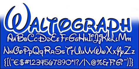 MICKEYAVENUE.com - Disney Fonts: Waltograph