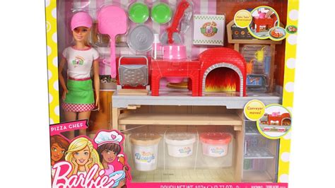 Barbie Pizza Chef Playset Unboxing Toy Review - YouTube