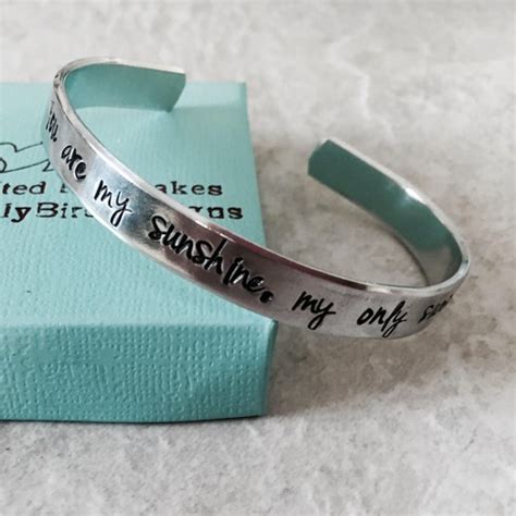 You Are My Sunshine Bracelet Inspirational Jewelry - Etsy