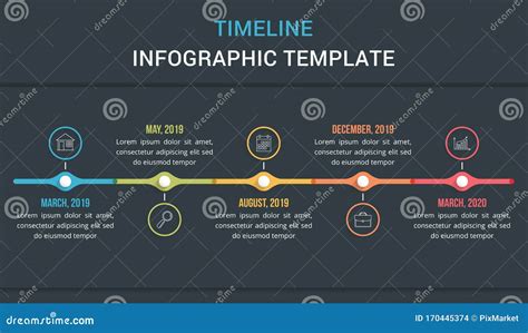 Infografías De Línea De Tiempo Ilustración del Vector - Ilustración de programa, forma: 170445374