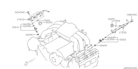 Subaru Outback Pipe Fuel (Right). Cooling, Engine, INTAKE - 17533AA580 ...