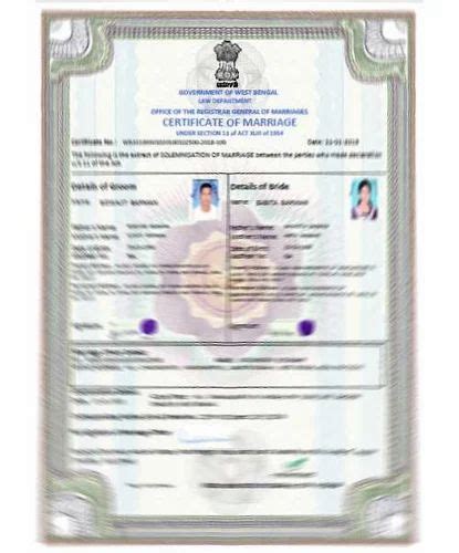 Marriage Registration Certificate in Kolkata