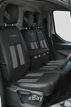 Ford Transit Custom Front INKA Tailored Seat Covers Black OEM Vinyl ...